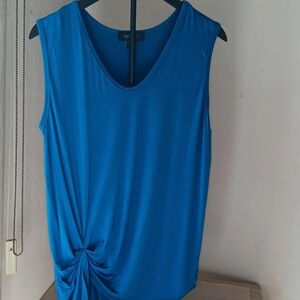 Karen Kane Womens Sz Large Blue Sleeveless Top
